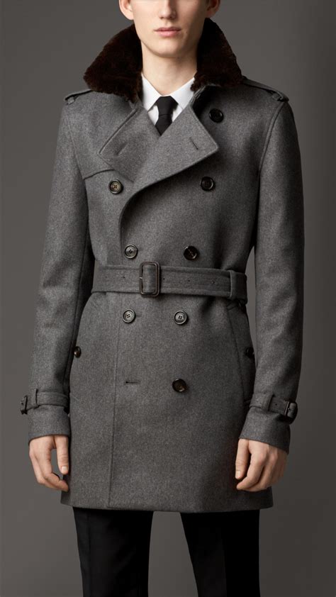 caban uomo burberry|burberry cashmere trench coat.